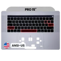 Top Case with Keyboard (ANSI US) For MacBook Pro 15" A1990 (2018-2019) (OEM New) (Silver)