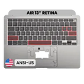 Top Case with Keyboard (ANSI US) For MacBook Air 13" A2179 (2020) (Space Gray)
