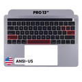 Top Case with Keyboard (ANSI US) For MacBook Pro 13" A1989 (2018-2019) (Used OEM Pull: Grade A) (Space Gray)