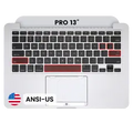 Top Case with Keyboard (ANSI US) For MacBook Pro 13" A1425 (2012-2013) (Used OEM Pull: Grade A)