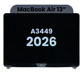 Complete LCD Display Assembly For MacBook Air 13" (A3449) (2026) (Genuine OEM) (Starlight)