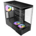Antec Constellation C6 Curve ARGB Mid Tower Gaming PC Case, 3-Sided Curved Tempered Glass, 3 Pre-Installed ARGB PWM Fans, USB-C 10Gbps, 360mm Radiator Support, ATX/Micro-ATX/ITX, Black