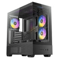 Antec CX705 ARGB Gaming Case Mid Tower,  1 x USB Type-C / 1 x USB 3.0 / 1 x USB 2.0, Tempered Glass Front and Side Window Panel, Vertical Cooling with Massive Air Intake, 5 x Pre-Installed ARGB LED Fans, ATX, Micro-ATX, ITX Compatible