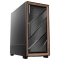 Antec FLUX SE Mid Tower Gaming Case, 1 x USB Type-C / 2 x USB 3.0, Metal Mesh with Walnu tWood Accents, 3 x Pre-Installed High-performance PWM Fans, E-ATX (=330mm), ATX, Micro-ATX, ITX Compatible