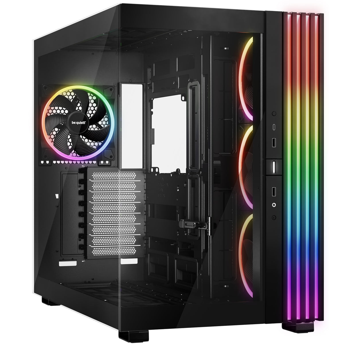 be quiet! BGW71 Light Base 900 FX Full Tower Gaming Case, 1 x USB Type-C / 2 x USB 3.0,  Tempered Glass Front & Side Window Panel, 4 x Light Wings ARGB Fans, E-ATX / XL-ATX / ATX / M-ATX / Mini-ATX Compatible