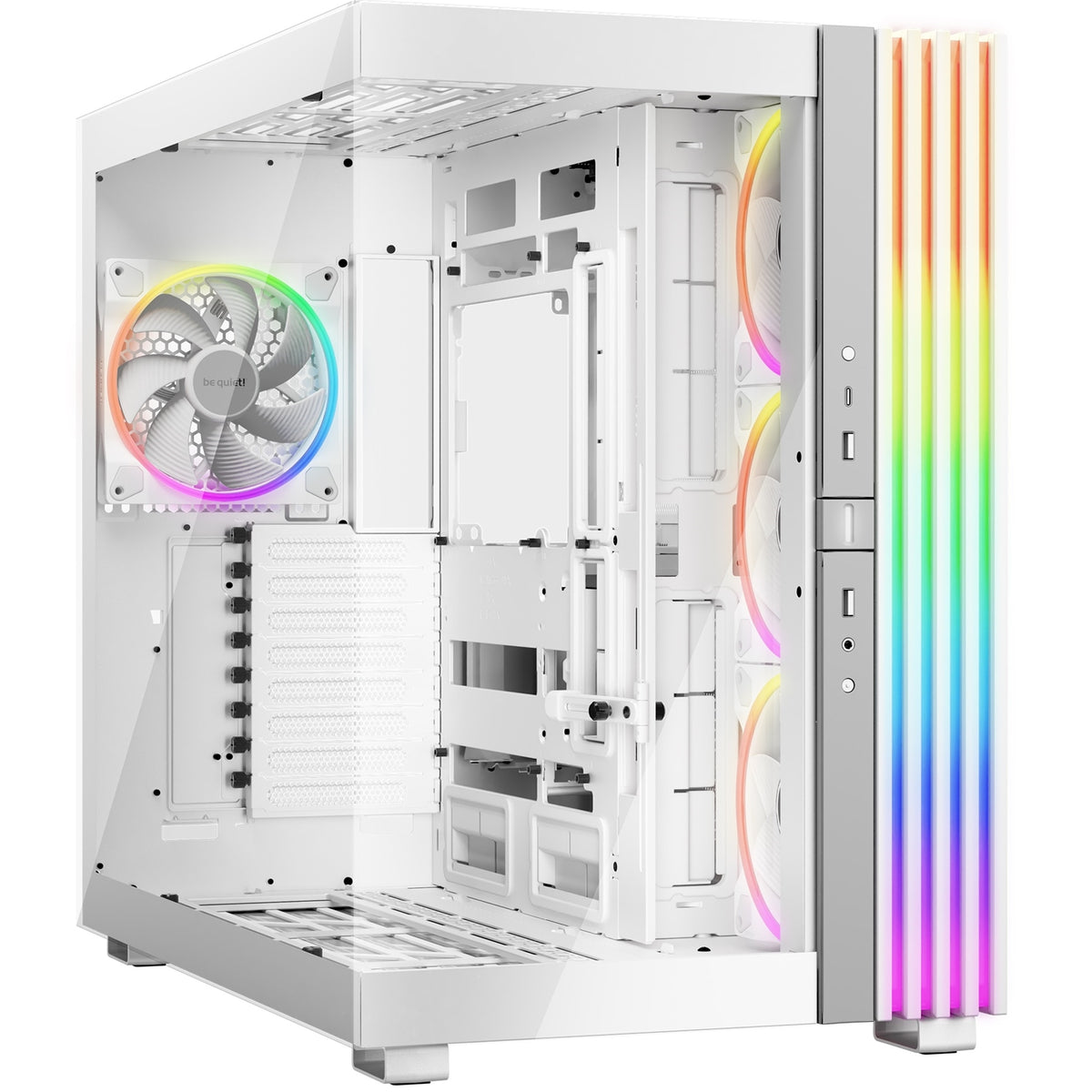 be quiet! BGW72  Light Base 900 FX Full Tower Gaming Case - White, 1 x USB Type-C / 2 x USB 3.0,  Tempered Glass Front & Side Window Panel, 4 x Light Wings ARGB Fans, E-ATX / XL-ATX / ATX / M-ATX / Mini-ATX Compatible