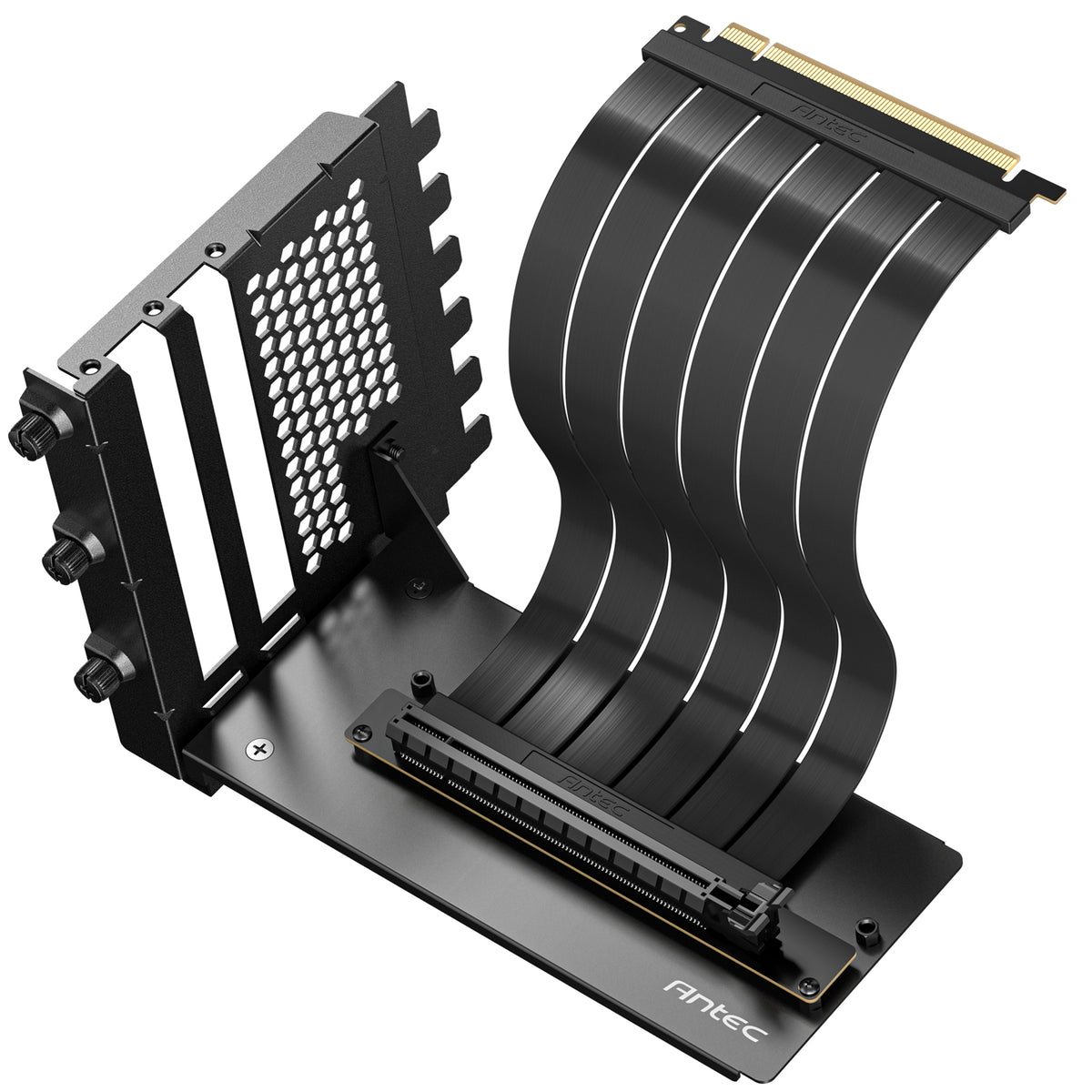 Antec RTX50 PCIe 5.0 Riser Cable with 90-Degree Bracket Mount, Black, for Vertical Graphics Card Mounting