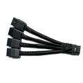 Replacement 12VHPWR 12+4Pin PCIe 5.0 to 4x8Pin (6+2P) Power Cable 10 cm Braided