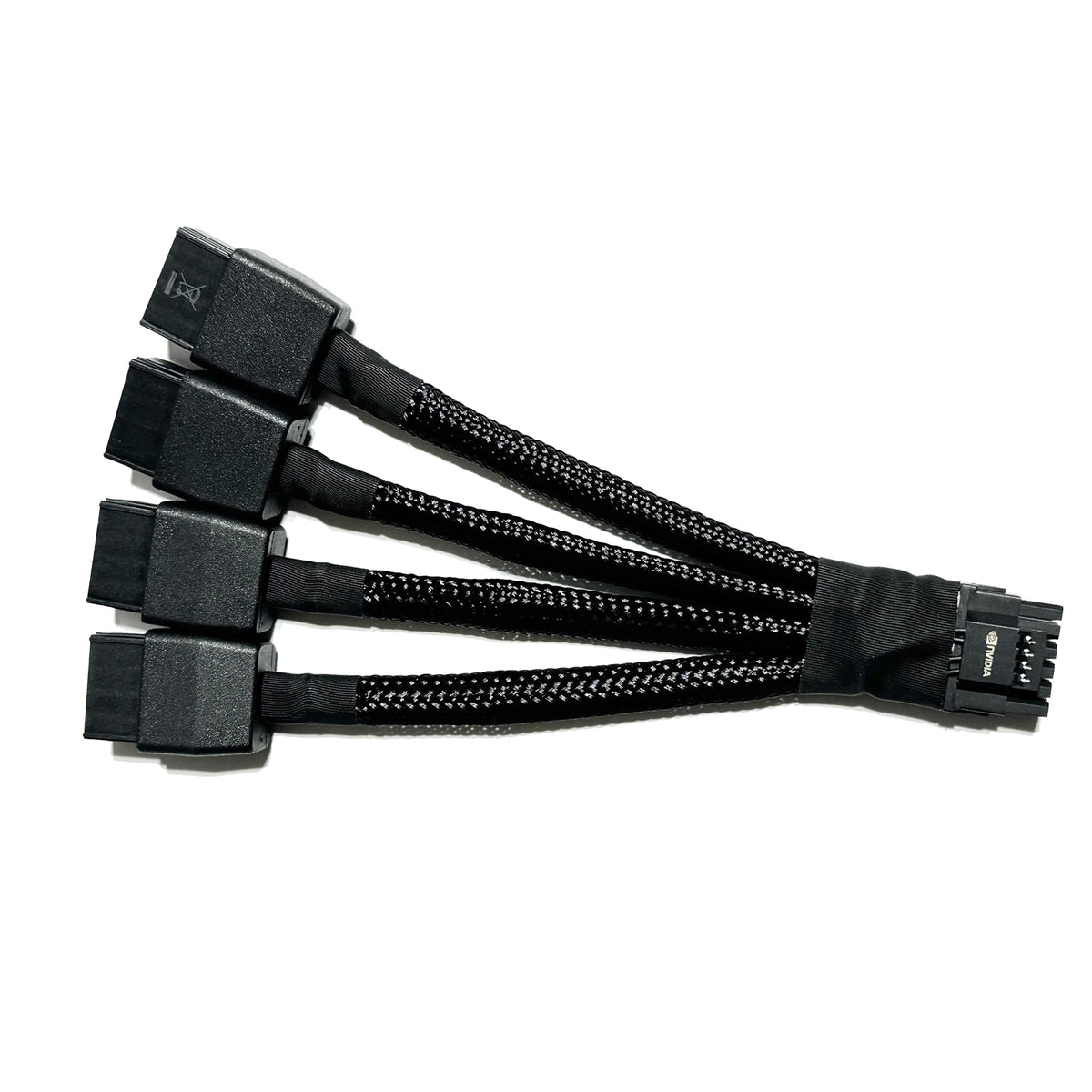 Replacement 12VHPWR 12+4Pin PCIe 5.0 to 4x8Pin (6+2P) Power Cable 10 cm Braided