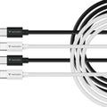 Verbatim Essentials Sync & Charge USB-C to C Cables (2 pack) Black & White, 1m, 60W PD, 480Mbps, USB Power Delivery 3.0 Supports Up To 60W Fast Charging