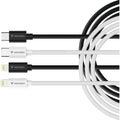 Verbatim Essentials Sync & Charge USB-C to Lightning Cables (2 pack) Black & White, 1m, 27W PD, 480Mbps, USB Power Delivery 3.0 Supports Up To 27W Charging Power
