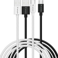 Verbatim Essentials Sync & Charge USB-A to C Cables (2 pack) Black & White,1m,18W QC, 480Mbps, Quick Charge 3.0 Support Up To 18W Charging