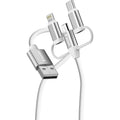 Verbatim Essentials 3-in-1 Sync & Charge Cable USB-A to Micro-B, USB-C and Lightning, 1m, 18W QC, 480Mbps, Quick Charge 3.0 Support Up To 18W Charging Power