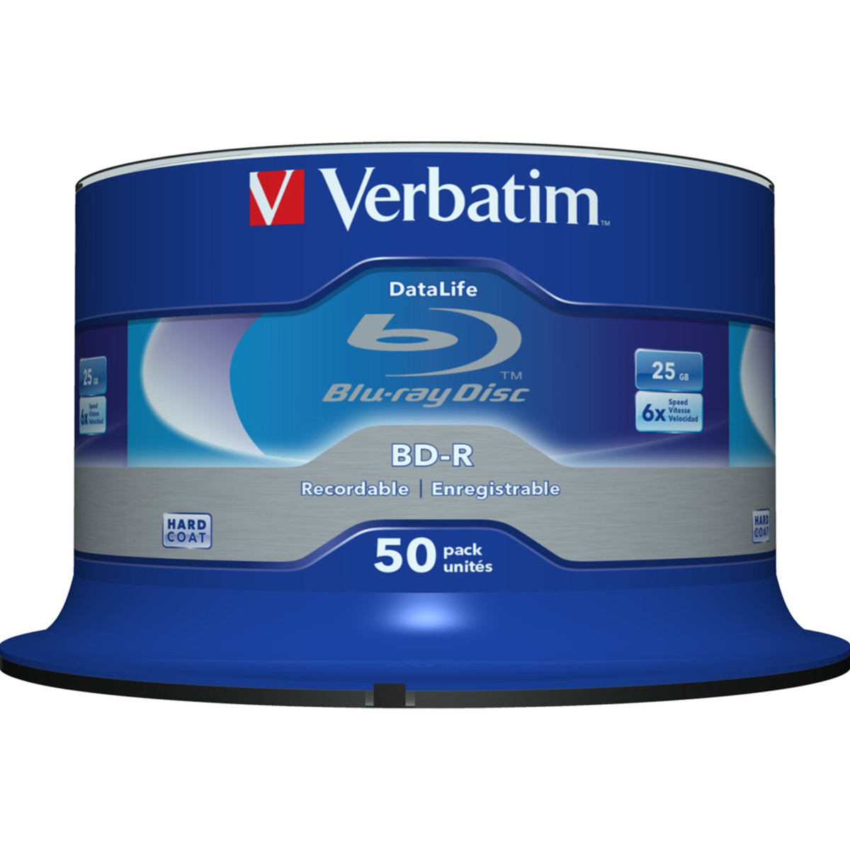 Verbatim BD-R SL Datalife 25GB 6X 50 Pack Spindle No ID