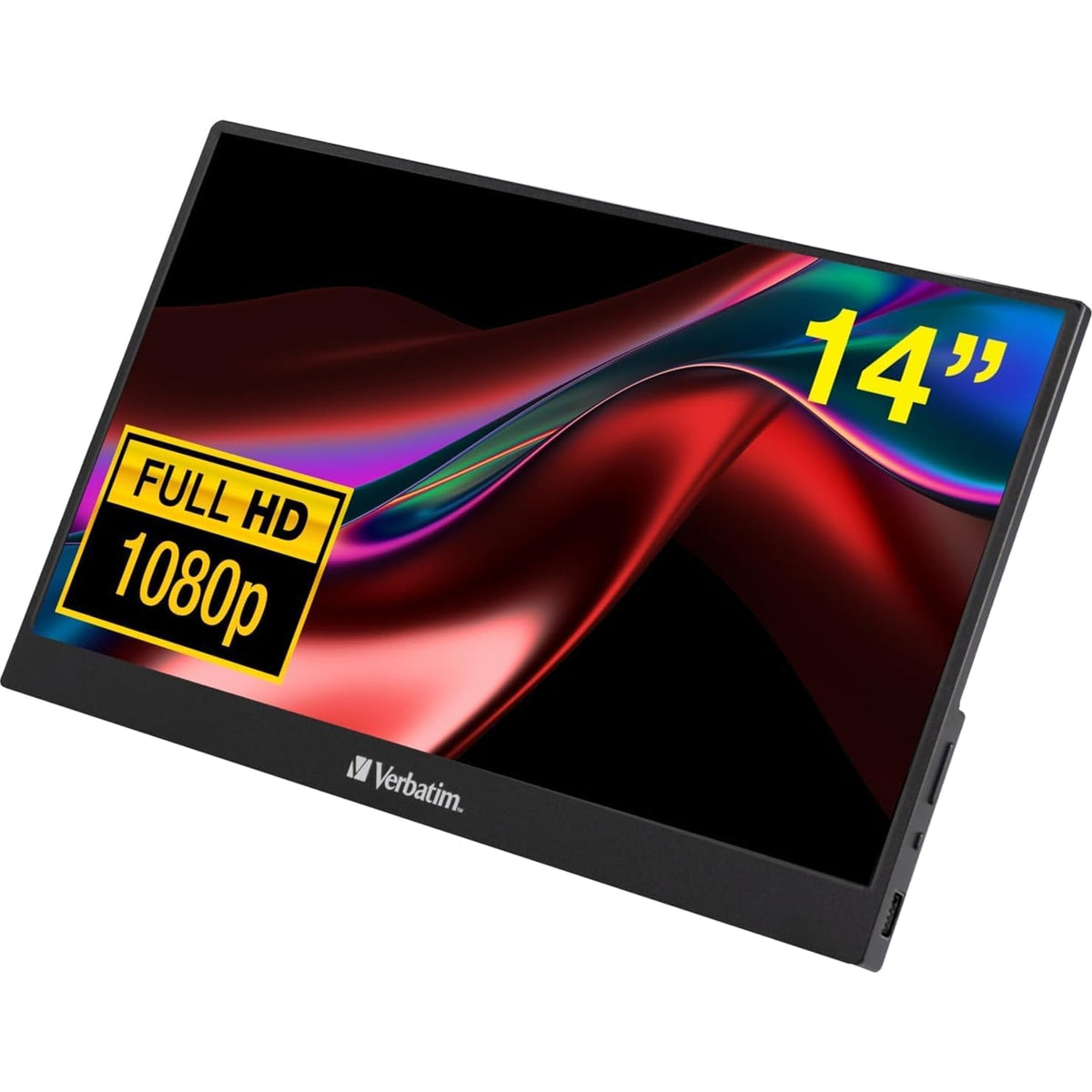 Verbatim Portable 14" FHD Touchscreen IPS Monitor Aluminium, USB-C, 1920 x 1080 Resolution, 60Hz