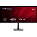 Viewsonic VA3820C 38 Inch UltraWide Quad HD LED Curved Monitor with USB-C Hub, 4.8ms,  HDMI, Display Port, 3840 x 1600, 75Hz, Speakers, Height Adjustable, Black