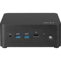 MSI Cubi NUC 1M, Intel Core 5 120U (14th Gen) Barebone, Intel Graphics, 2x DDR5 Slots, Dual ThunderBolt 4, Dual HDMI, Dual LAN, WiFi 6E, BT 5.3 with VESA Mount and Keyboard & Mouse