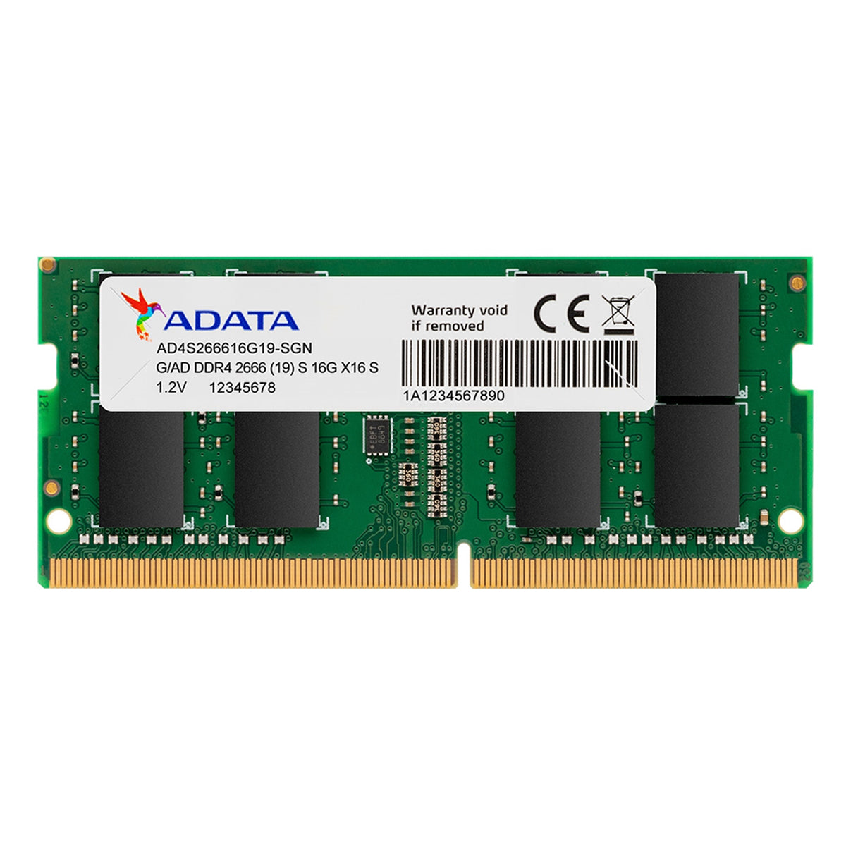 Adata Premier AD4S266616G19-SGN 16GB (1x 16GB) SODIMM System Memory, 2666MHz, DDR4, CL19