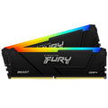 Kingston FURY Beast KF436C17BB2AK2/16 16GB (2x 8GB) U-DIMM System Memory, 3600MHz, DDR4, CL17, Black, RGB, Intel XMP