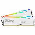 Kingston FURY Beast KF560C36BWEAK2-64 64GB (2x 32GB) U-DIMM System Memory, 6000MHz, DDR5, CL36, White, RGB, Intel XMP, AMD EXPO