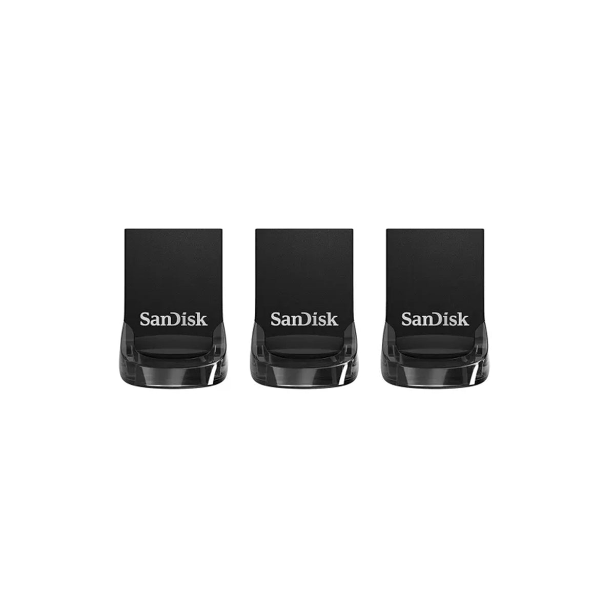 SanDisk Ultra Fit - USB flash drive - 32 GB - USB 3.1 - black (pack of 3)