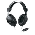 Genius HS-M505X Headset with Mic, 3.5mm Connection, Plug and Play with Adjustable Headbandand, In-line microphone and Volume Control, Black