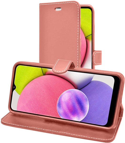 TechProtect Wallet for Galaxy A03S - Rose Gold