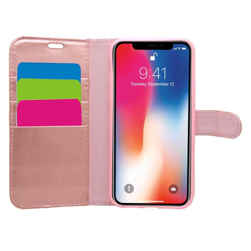 TechProtect Wallet for iPhone X/XS - Rose Gold