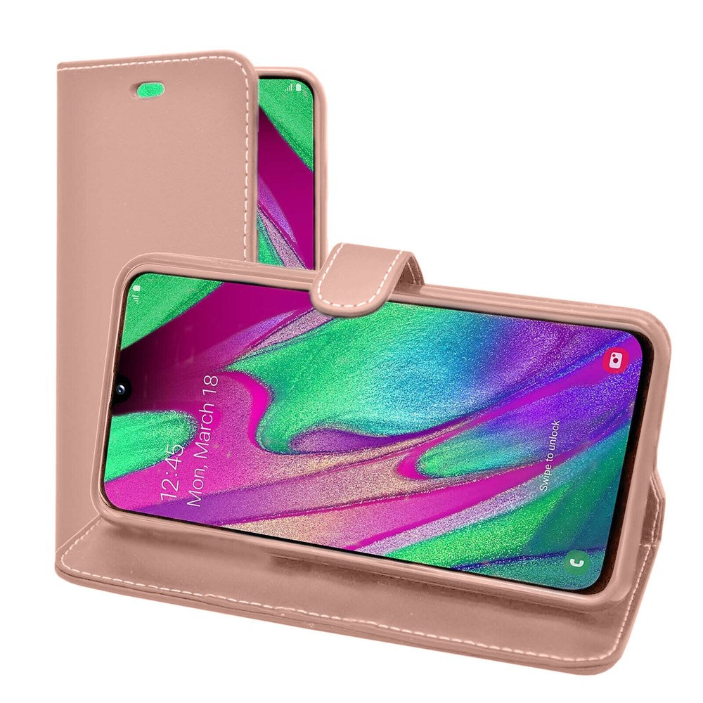 TechProtect Wallet for Galaxy A40 - Rose Gold