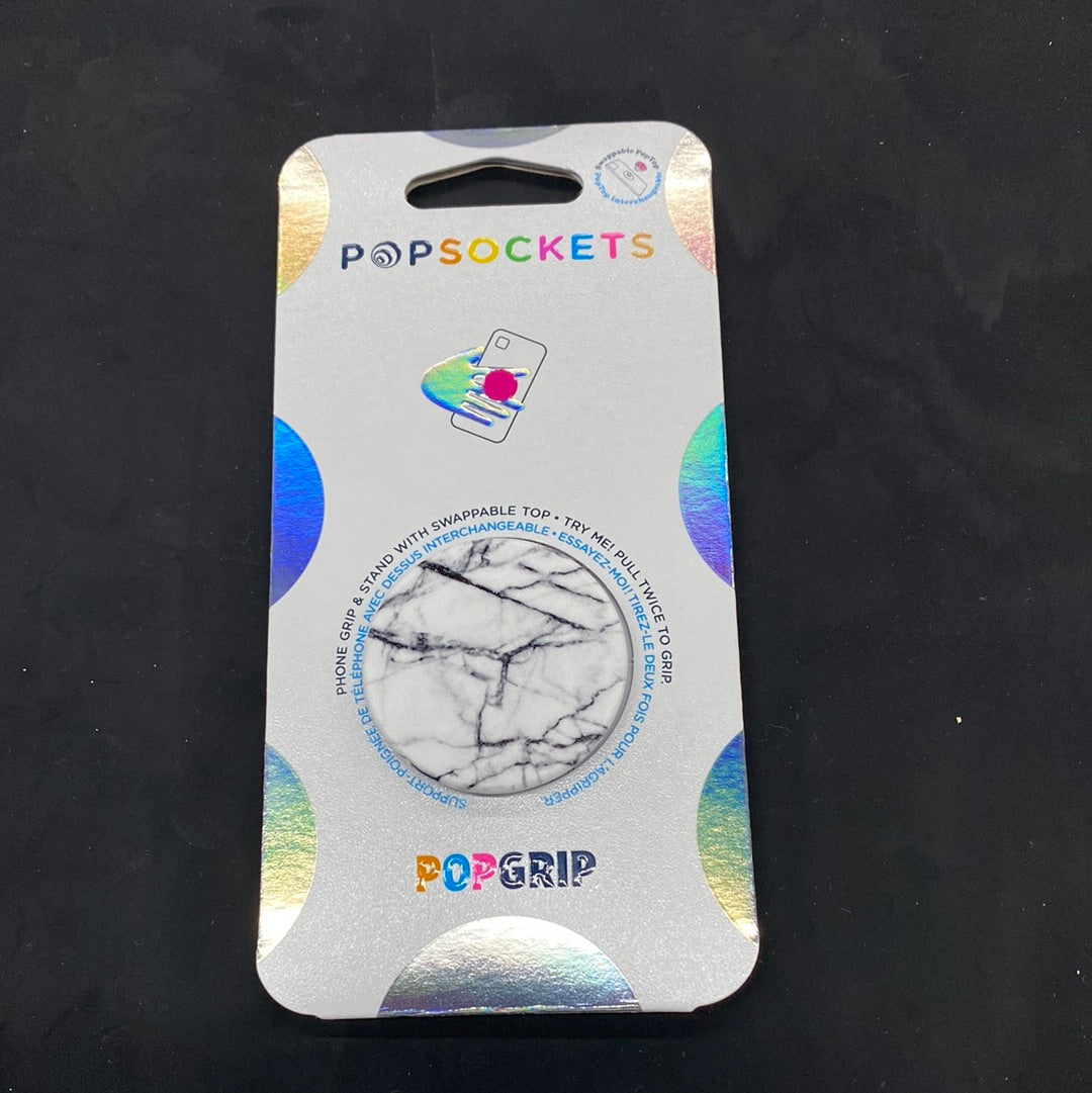 PopSocket Pop Grip White Marble