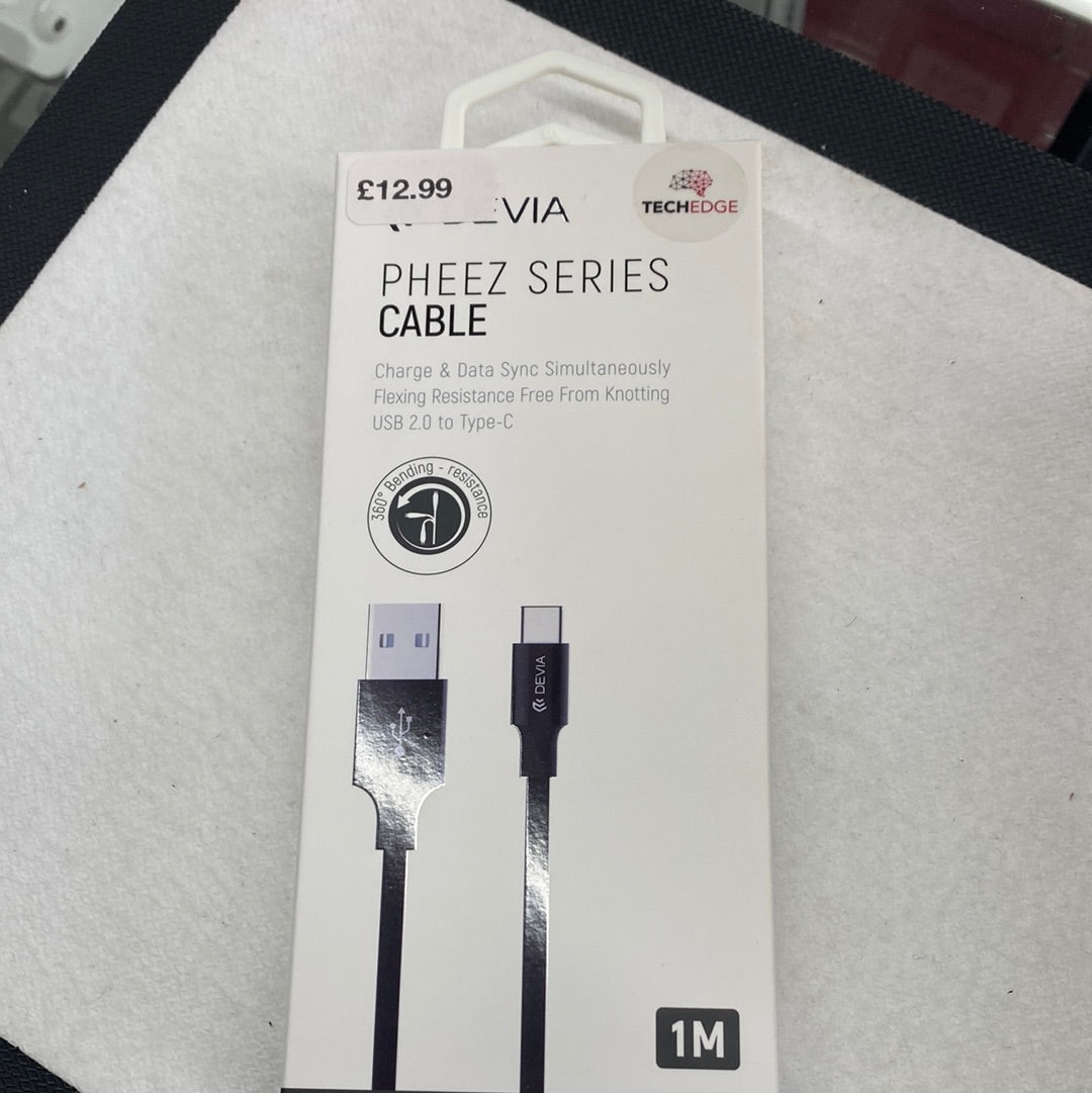 Pheez Series Cable USB to Type-C Black 1m